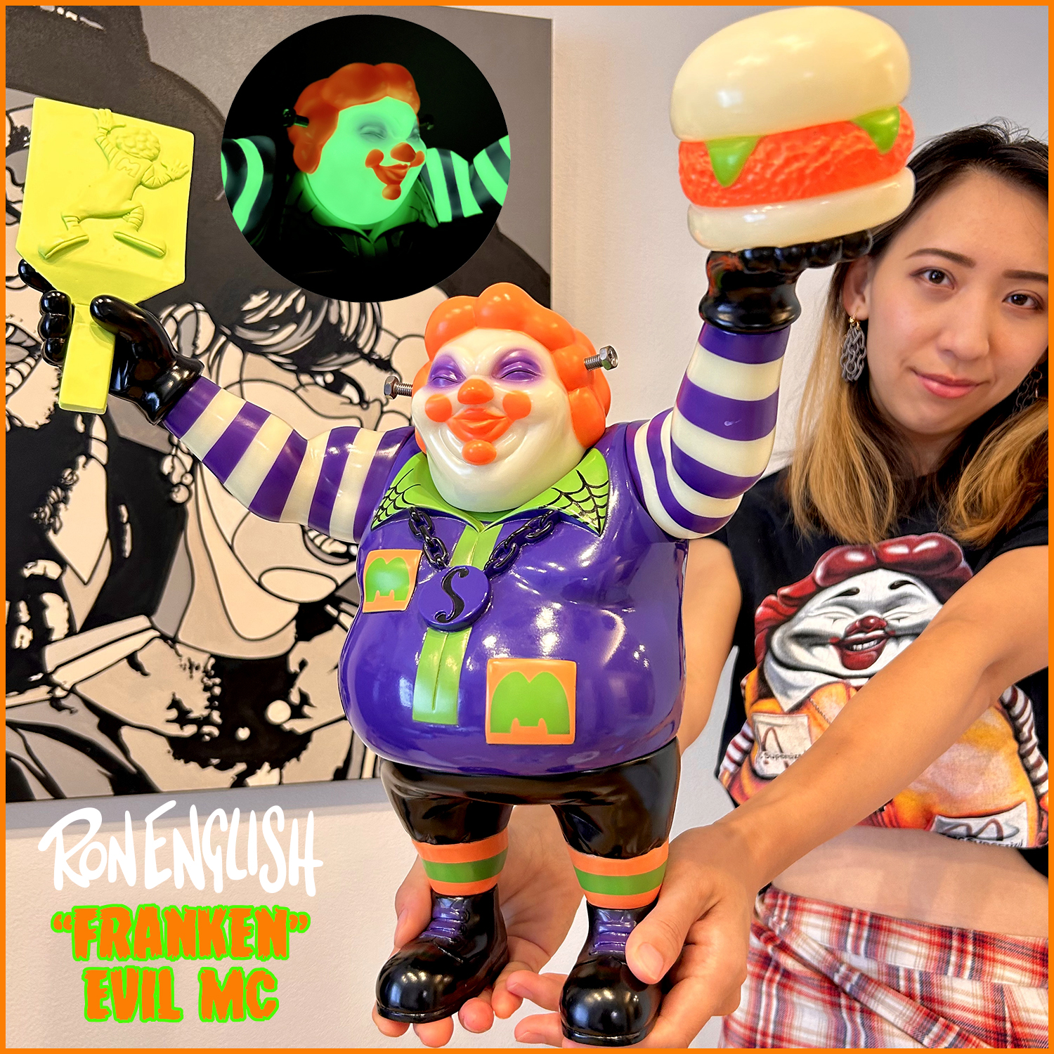 Art Toy Collection Franken EVIL MC Ron English X Blackbook Toy