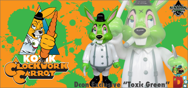 Frank Kozik x BlackBook Toy:A Clockwork Carrot 11インチフィギュア Toxic Green Dcon Exclusive