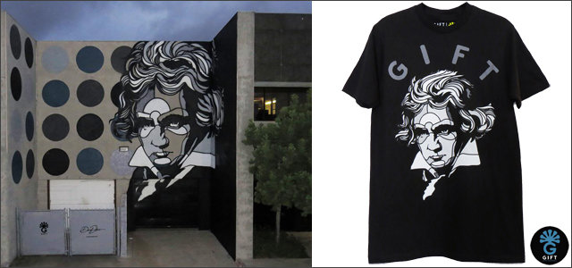 David Flores x Gift Universal:Beethoven Tシャツ