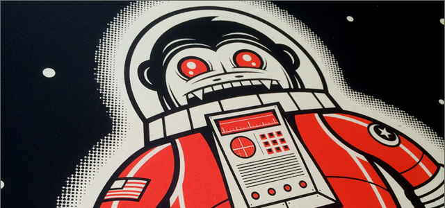 Nick McPherson（ニック・マクファーソン） Space Monkey シルクスクリーンポスター