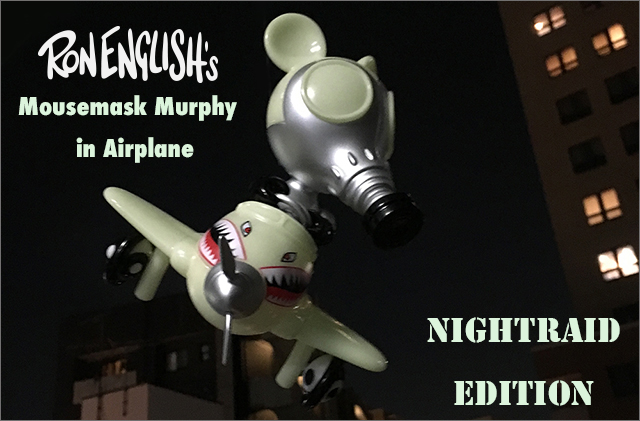 Ron English x BlackBook Toy( ロン・イングリッシュ)　Mousemask Murphy in Airplane Night Raid edition