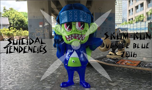 Suicidal Tendencies x BlackBook Toy（スイサイダル・テンデンシーズ）　SKUM-kun 10インチフィギュア Venice Blue 2016 Edition