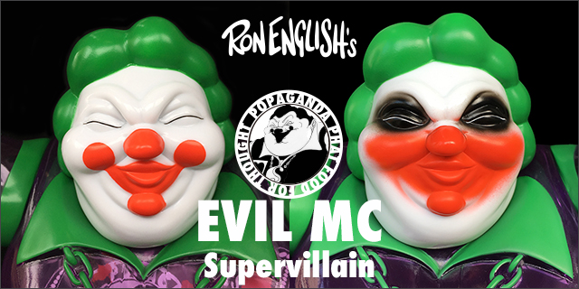 Ron English x BlackBook Toy( ロン・イングリッシュ):EVIL MC 16インチフィギュア Supervillain
