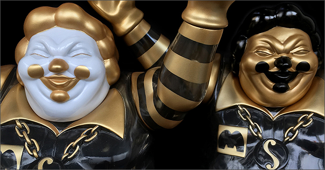 Ron English x BlackBook Toy( ロン・イングリッシュ):EVIL MC 16インチフィギュア Golden Boy