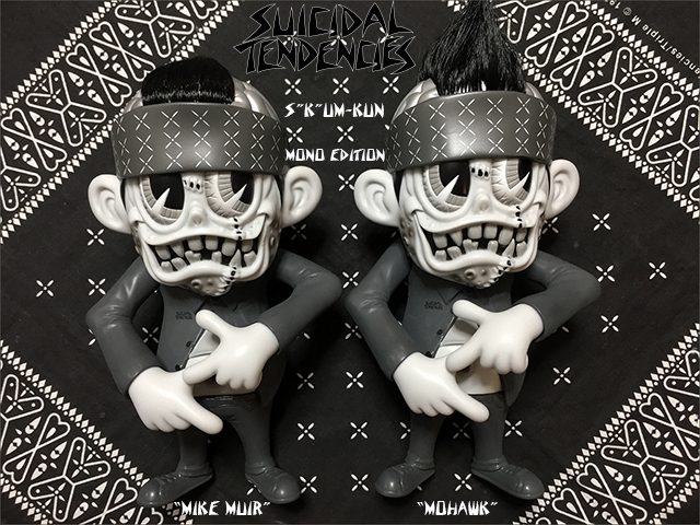 Suicidal Tendencies x BlackBook Toy（スイサイダル・テンデンシーズ）　SKUM-kun 10インチフィギュア Mono edition