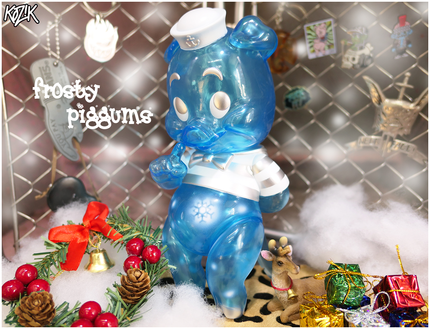 Frank Kozik x BlackBook Toy:Frosty Piggums