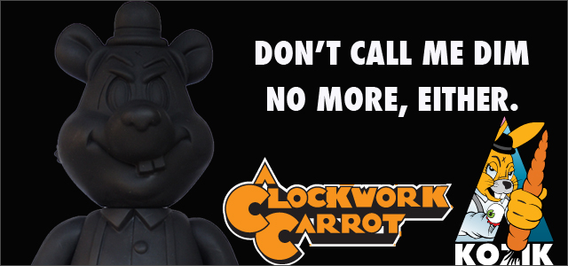 Frank Kozik x BlackBook Toy:A Clockwork Carrot Dim 11インチフィギュア Blackout