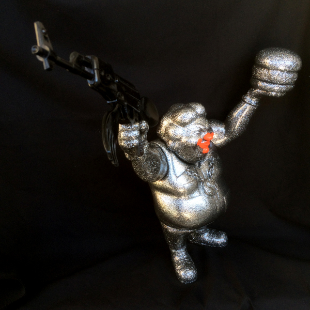 Ron English x BlackBook Toy( ロン・イングリッシュ)　EVIL MC 16インチフィギュア Diamond Dust Edition