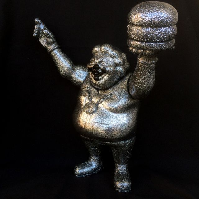 Ron English x BlackBook Toy( ロン・イングリッシュ)　EVIL MC 16インチフィギュア Diamond Dust Edition
