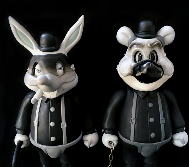 Frank Kozik x BlackBook Toy:A Clockwork Carrot Dim 11インチフィギュア Grayscale Edition