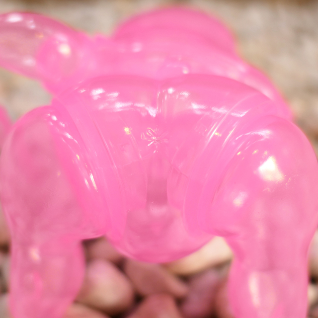 Frank Kozik x BlackBook Toy:Piggums Sakura Clear