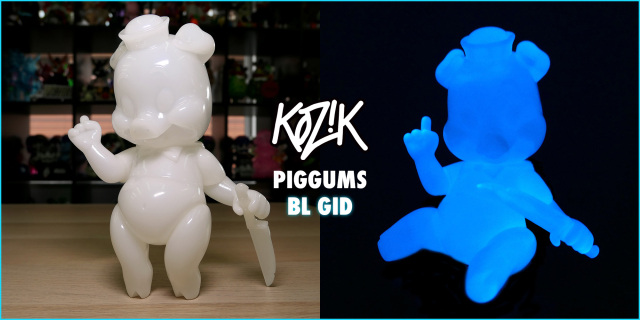 Frank Kozik x BlackBook Toy:Piggums BL GID