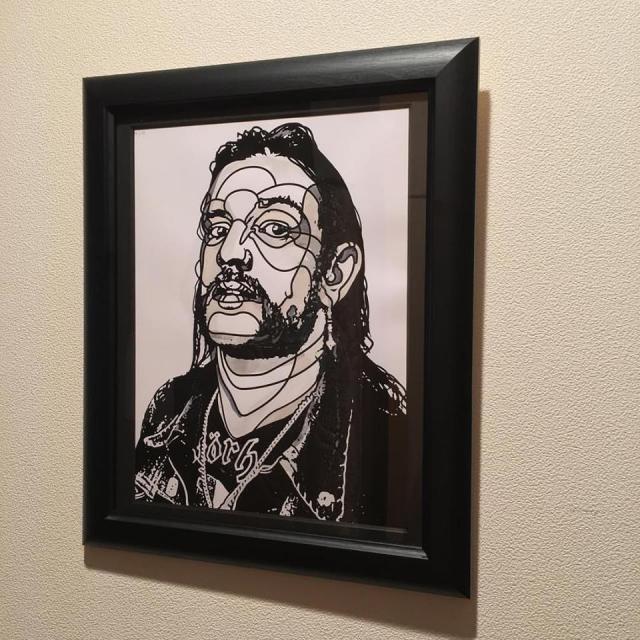 David Flores（デイビッド・フローレス）　Lemmy(レミー)　ポスター（Hand Embellished）